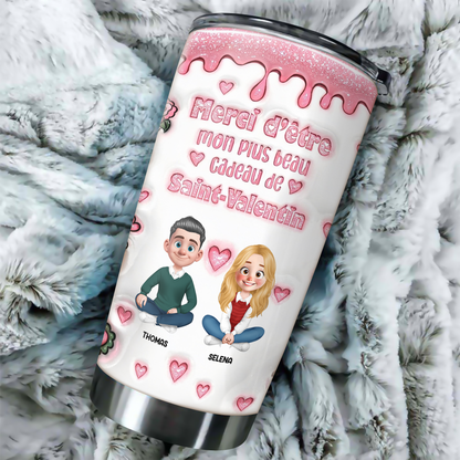 Merci D’être Mon Plus Beau Cadeau De Saint-Valentin - Gobelet 590ml Personnalisé