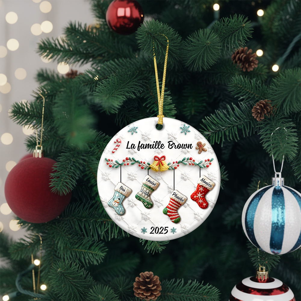 Famille Joyeux Noël Version - Ornement Joyeux Noël