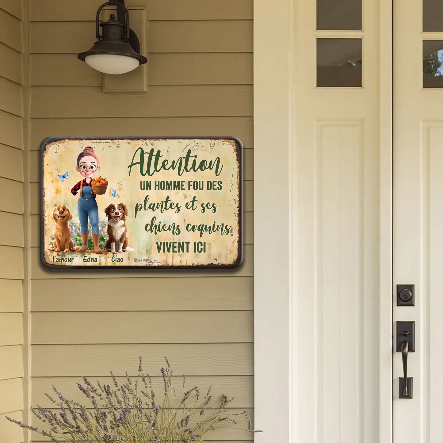 Bienvenue Au Jardin – Plaque En Métal Personnalisée