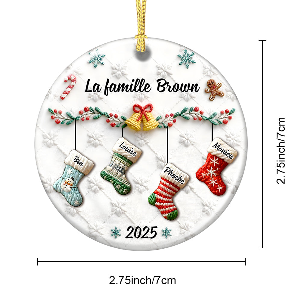 Famille Joyeux Noël Version - Ornement Joyeux Noël