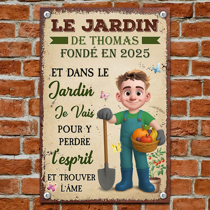Pour Y Perdre L'esprit Et Trouver L'âme Homme – Plaque En Métal Personnalisée