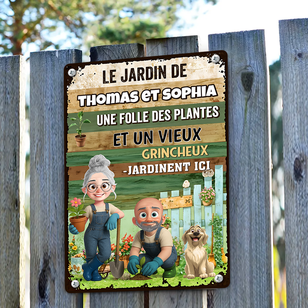 Jardin Une Folle Des Plantes – Plaque En Métal Personnalisée