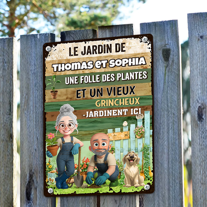 Jardin Une Folle Des Plantes – Plaque En Métal Personnalisée