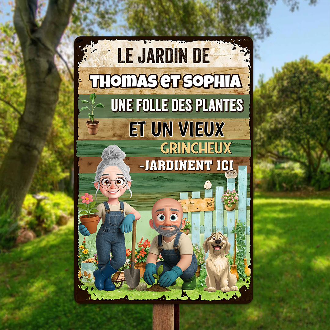 Jardin Une Folle Des Plantes – Plaque En Métal Personnalisée