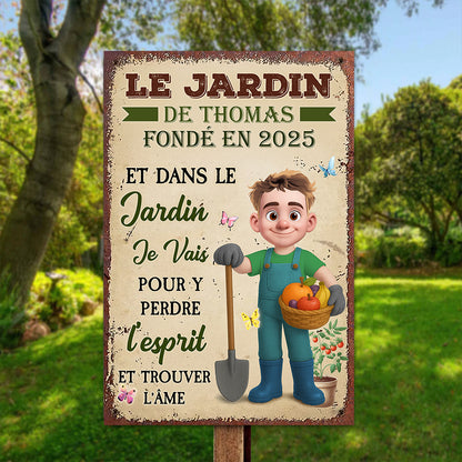 Pour Y Perdre L'esprit Et Trouver L'âme Homme – Plaque En Métal Personnalisée