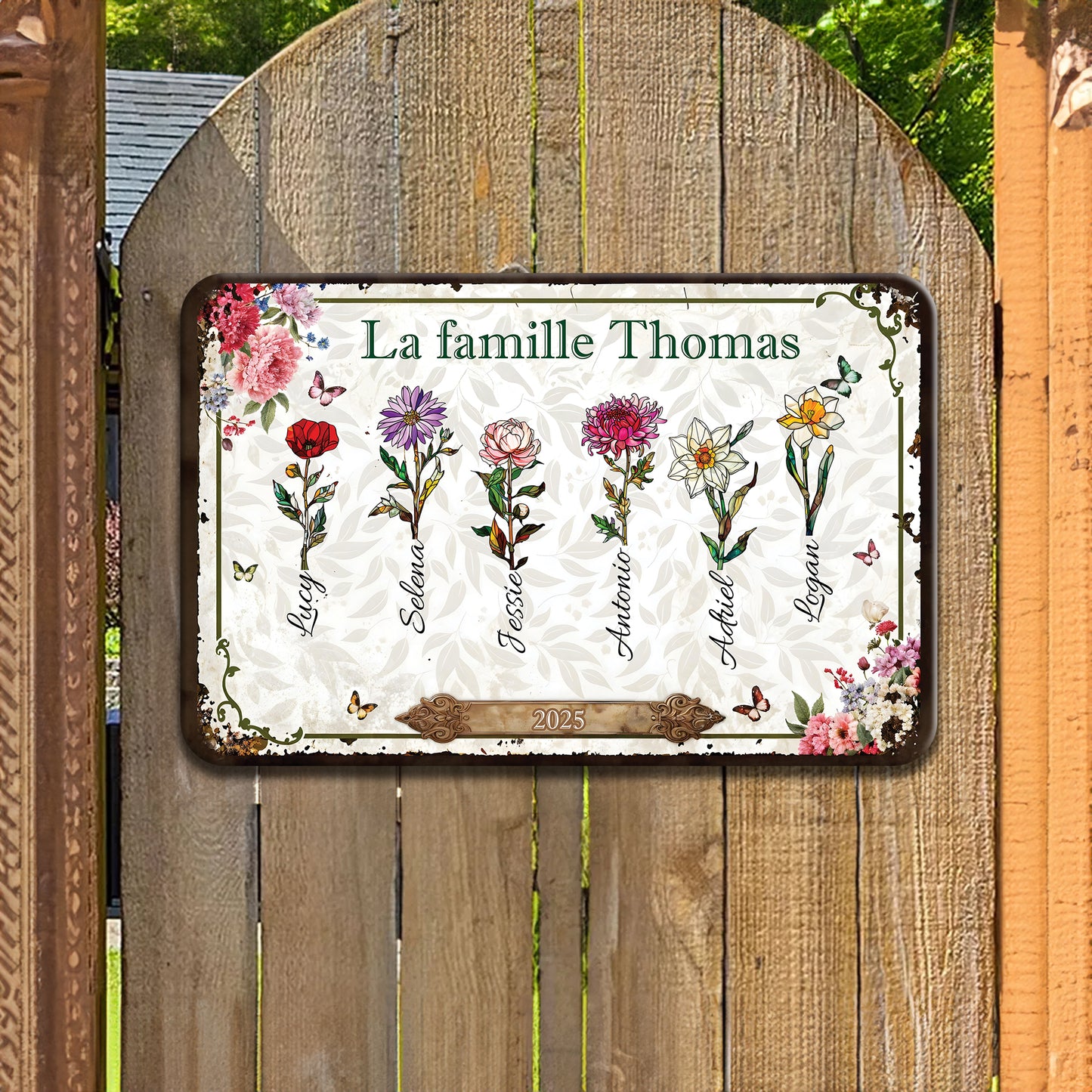 La Famille - Plaque En Métal Personnalisée