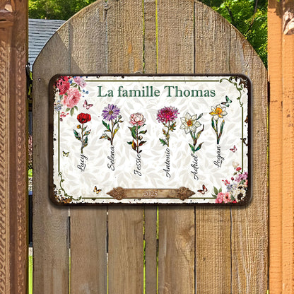 La Famille - Plaque En Métal Personnalisée