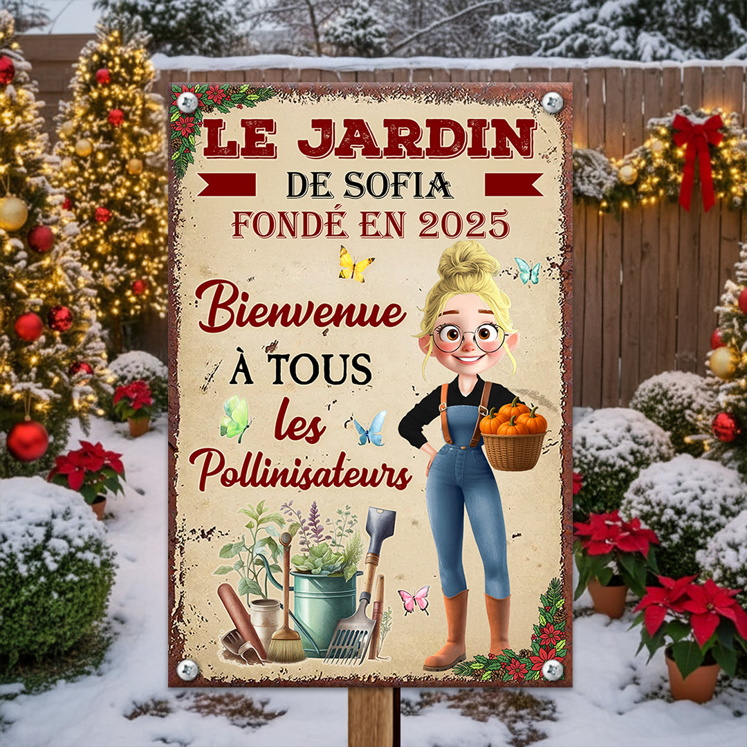 Le Jardin De Noël – Plaque En Métal Personnalisée