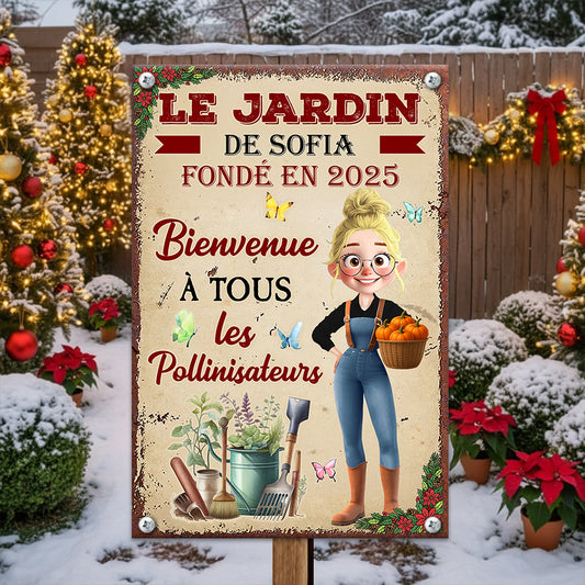Le Jardin De Noël – Plaque En Métal Personnalisée