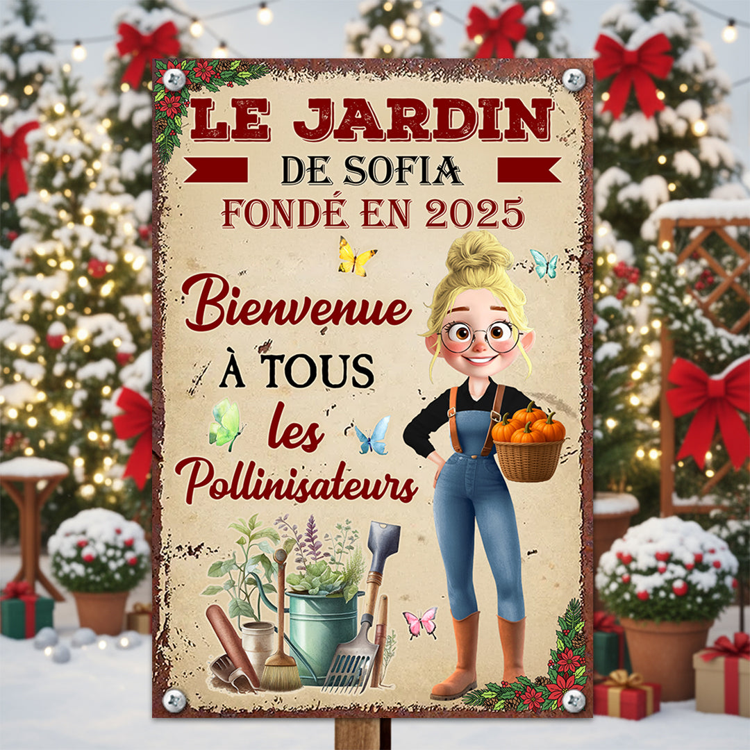 Le Jardin De Noël – Plaque En Métal Personnalisée