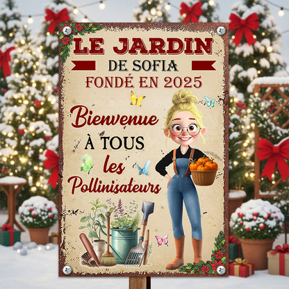 Le Jardin De Noël – Plaque En Métal Personnalisée