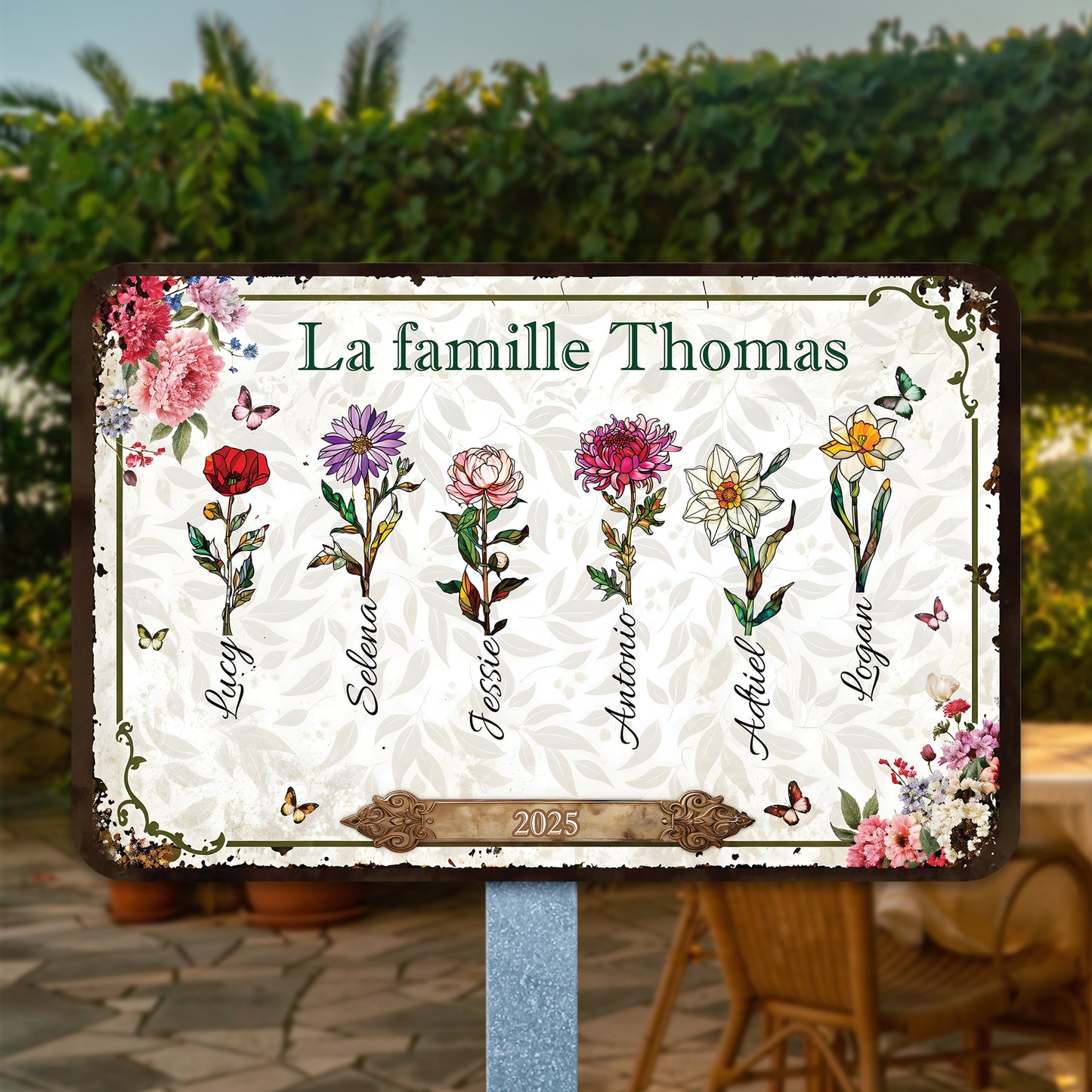 La Famille - Plaque En Métal Personnalisée