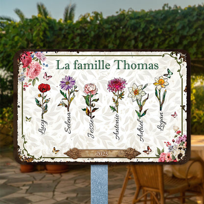 La Famille - Plaque En Métal Personnalisée