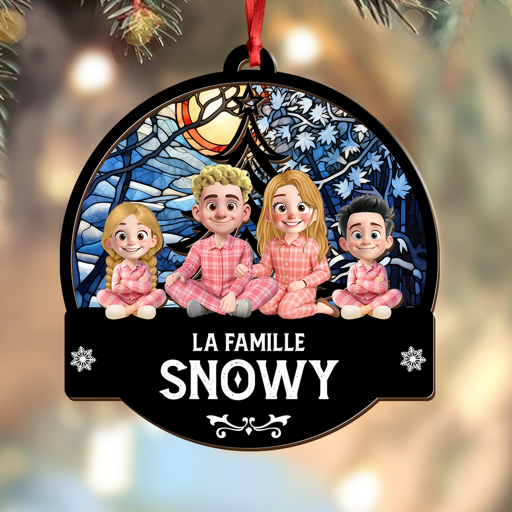 La Famille - Ornement Attrape-Soleil Personnalisé À Suspendre À La Fenêtre