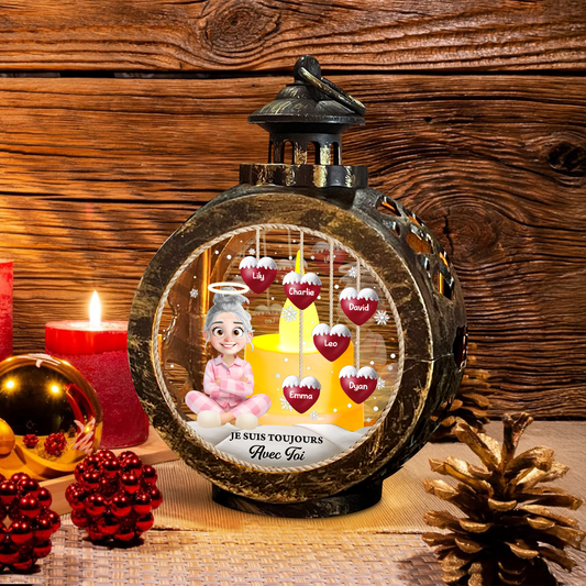 Lanterne Bonhomme de Neige Personnalisée – Décoration de Noël & Cadeau Unique pour la Famille