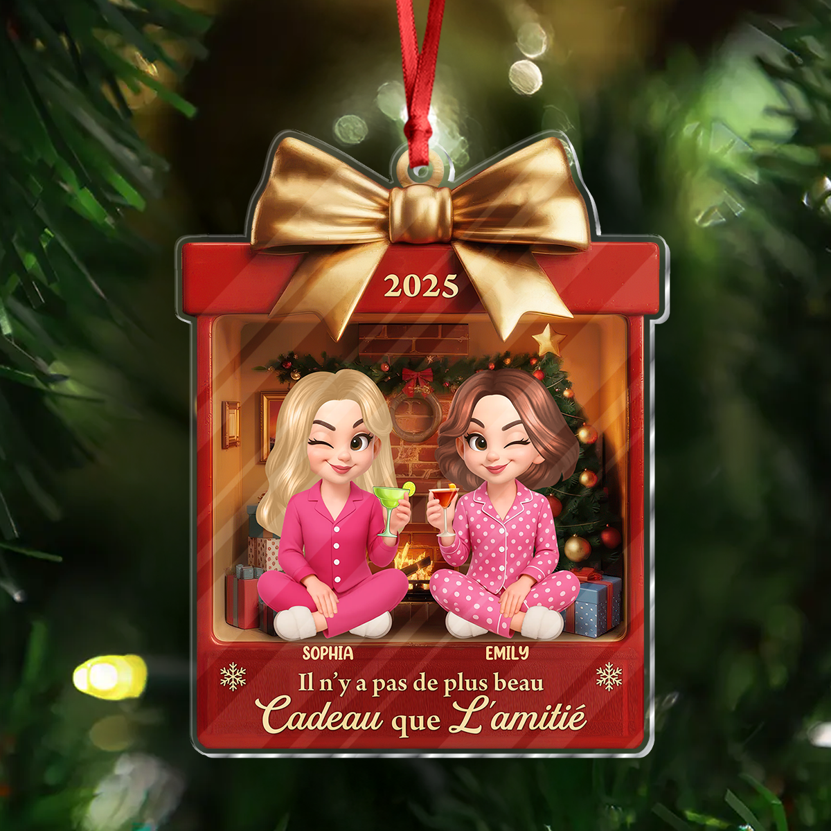 Il N’y A Pas De Plus Beau Cadeau Que L’amitié - Ornement Acrylique Personnalisé