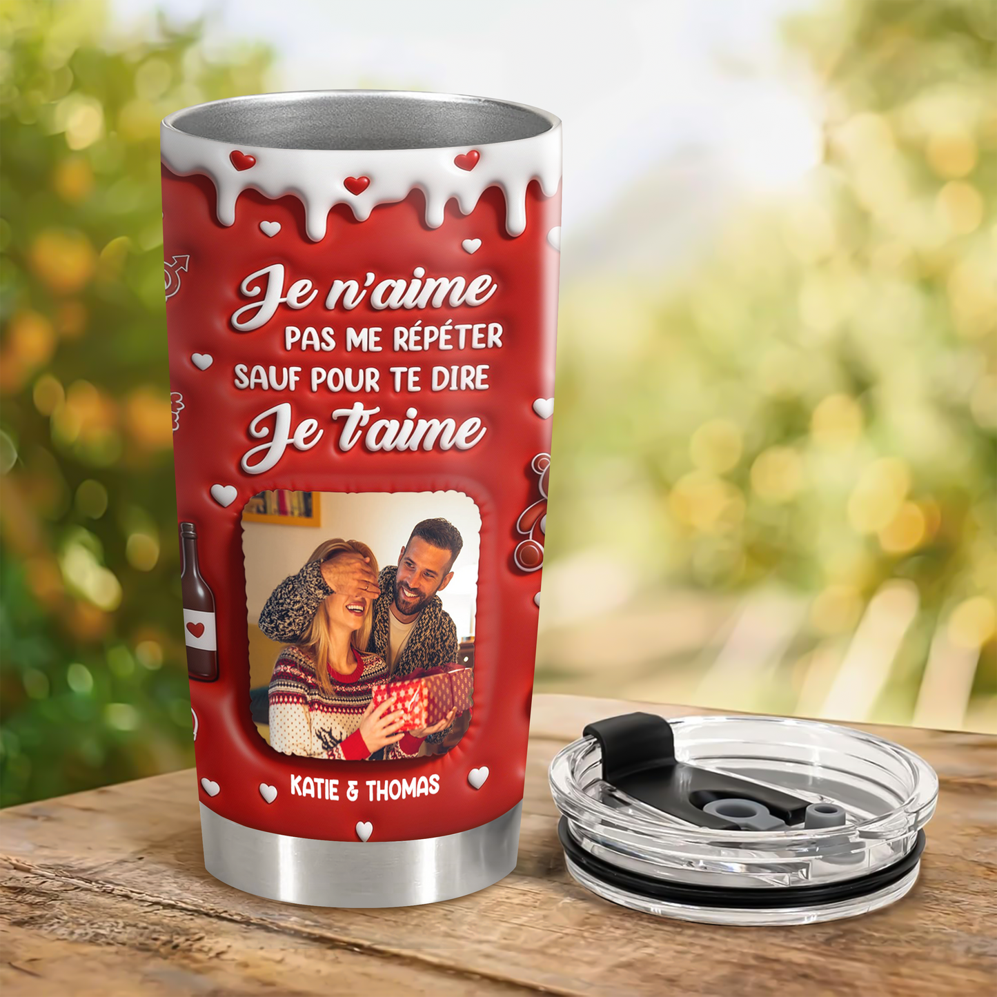 Je N’aime Pas Me Répéter Sauf Pour Te Dire Je t’aime. - Gobelet 590ml Personnalisé