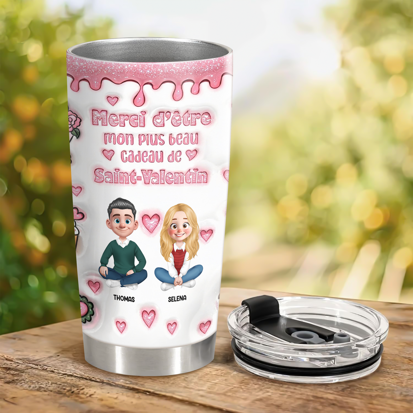 Merci D’être Mon Plus Beau Cadeau De Saint-Valentin - Gobelet 590ml Personnalisé