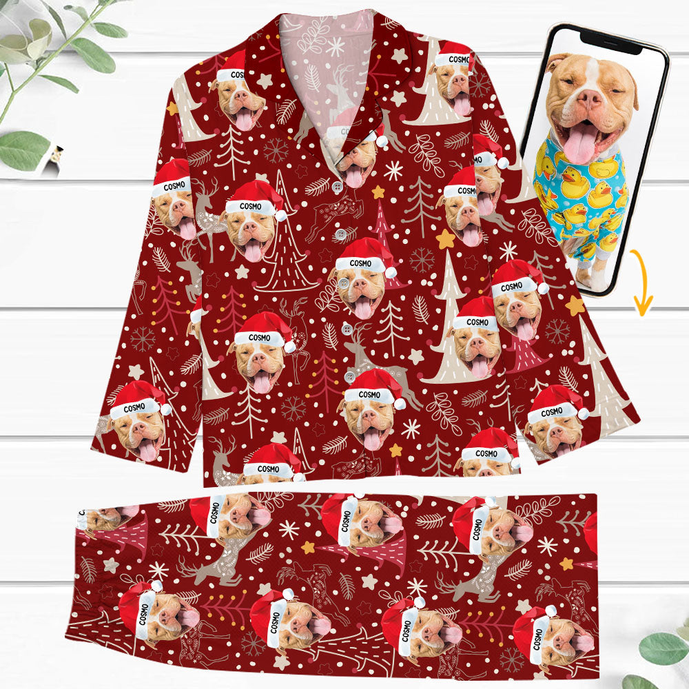 Pyjama de Noël Personnalisé - Pyjama Imprimé Personnalisé avec Photo