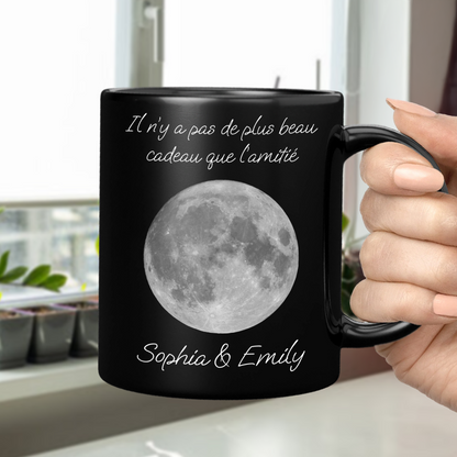Noir Mug Il N’y A Pas De Plus Beau Cadeau Que L’amitié - Noir Mug Personnalisé