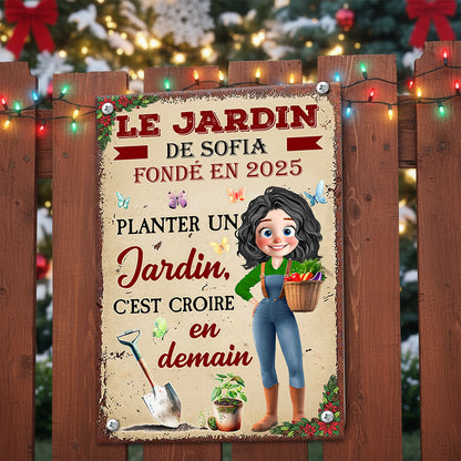 Le Jardin De Noël – Plaque En Métal Personnalisée