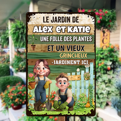Jardin Une Folle Des Plantes – Plaque En Métal Personnalisée