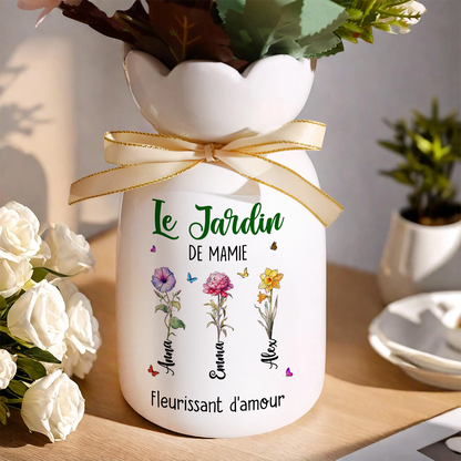 Le Jardin de Mamie – Vase Décoratif Personnalisé Pour La Maison