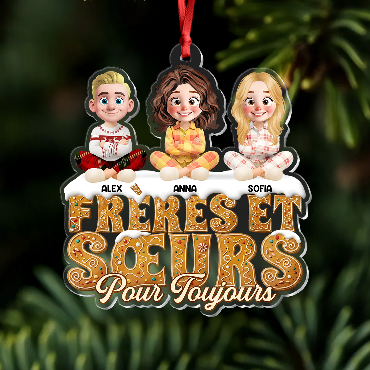 Frères Et Sœurs Pour Toujours - Ornement Acrylique Personnalisé