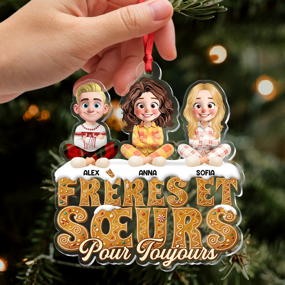 Frères Et Sœurs Pour Toujours - Ornement Acrylique Personnalisé