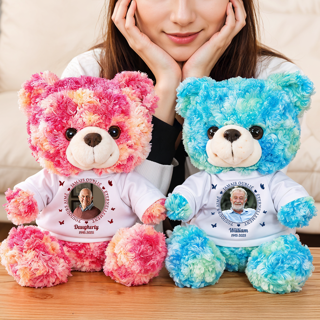 Si jJe Te Manque, Serre Cet Ours - Ours En Peluche en T-shirt Personnalisé avec Photo