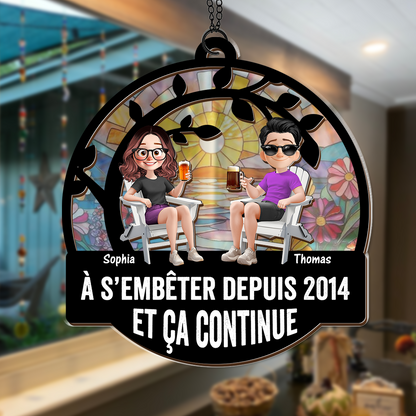À S’embêter Depuis - Ornement Attrape-Soleil Personnalisé À Suspendre À La Fenêtre