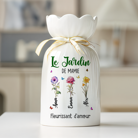 Le Jardin de Mamie – Vase Décoratif Personnalisé Pour La Maison