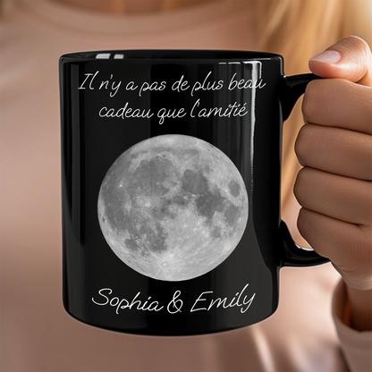 Noir Mug Il N’y A Pas De Plus Beau Cadeau Que L’amitié - Noir Mug Personnalisé