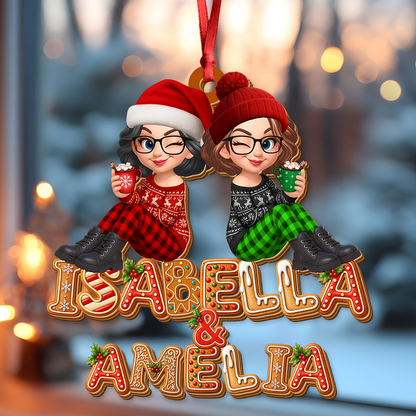 Ornement De Noël Wooden Friends  – Modèle À Deux Couches