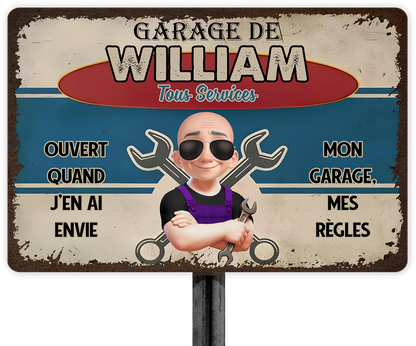 Garage Tous Services – Plaque En Métal Personnalisée