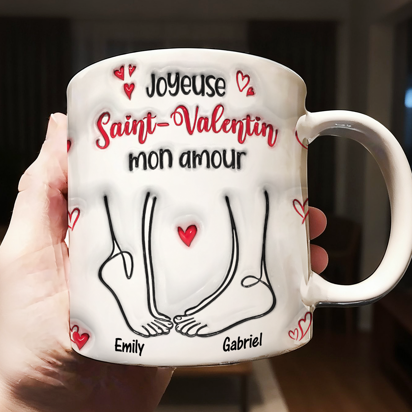Joyeuse Saint-Valentin Mon Amour Couples - Mug Personnalisé