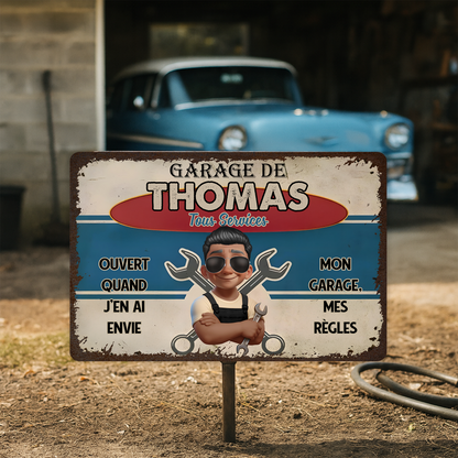 Garage Tous Services – Plaque En Métal Personnalisée