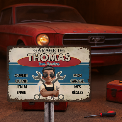 Garage Tous Services – Plaque En Métal Personnalisée