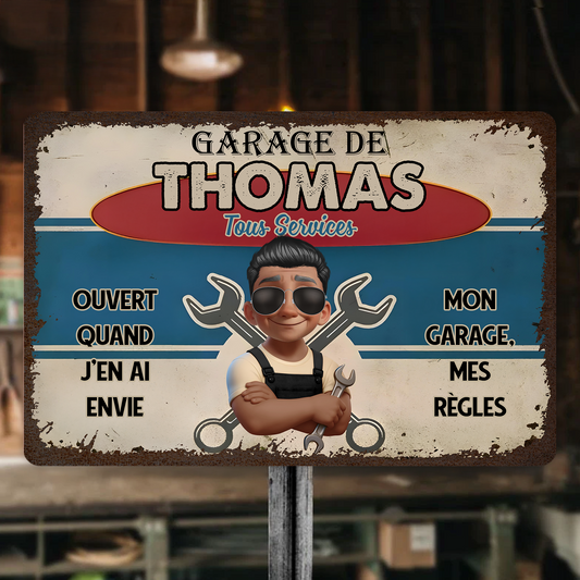 Garage Tous Services – Plaque En Métal Personnalisée