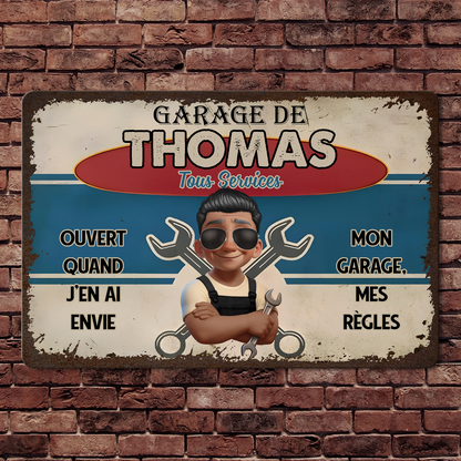 Garage Tous Services – Plaque En Métal Personnalisée
