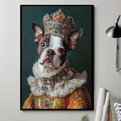 Portrait Royal d’Animaux, Portrait de Chien sur Toile, Affiche Personnalisée pour Animaux