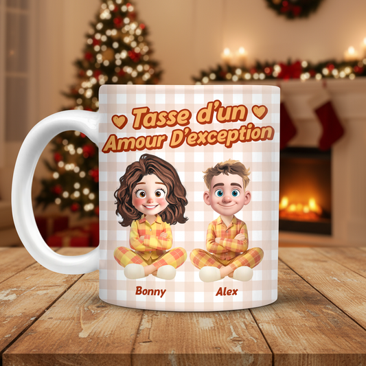 Tasse D’un Amour D’exception - Mug Personnalisé 3D Gonflé Effet