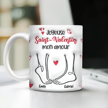 Joyeuse Saint-Valentin Mon Amour Couples - Mug Personnalisé