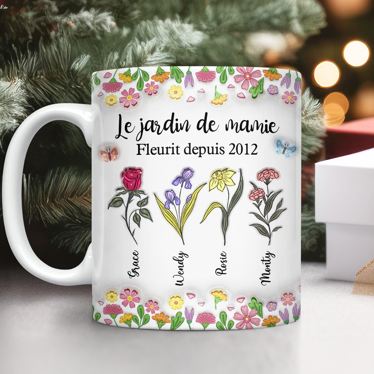 Le Jardin De Mamie 3D Effet- Mug Personnalisé 3D Gonflé Effet