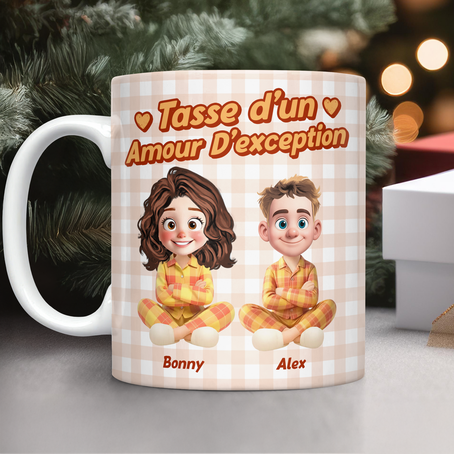 Tasse D’un Amour D’exception - Mug Personnalisé 3D Gonflé Effet