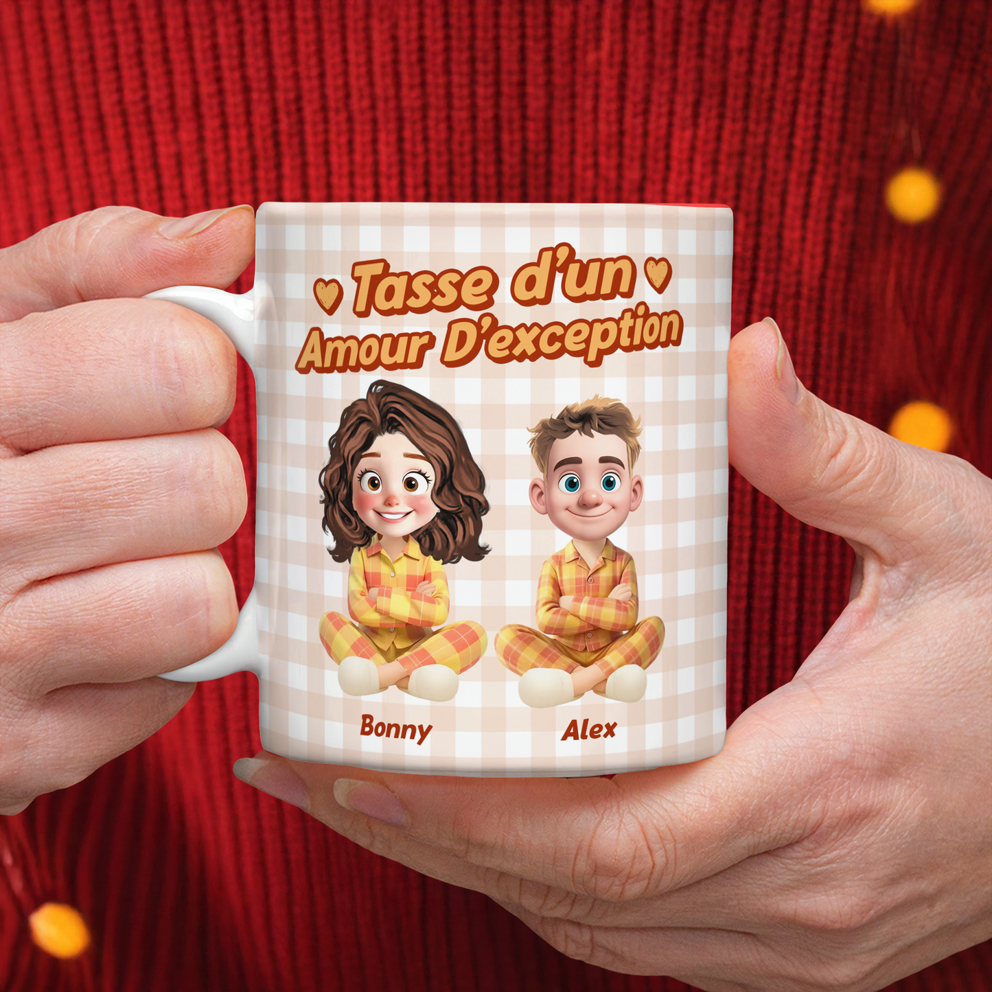 Tasse D’un Amour D’exception - Mug Personnalisé 3D Gonflé Effet