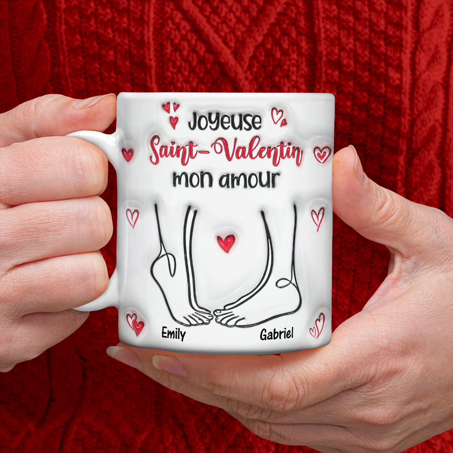 Joyeuse Saint-Valentin Mon Amour Couples - Mug Personnalisé