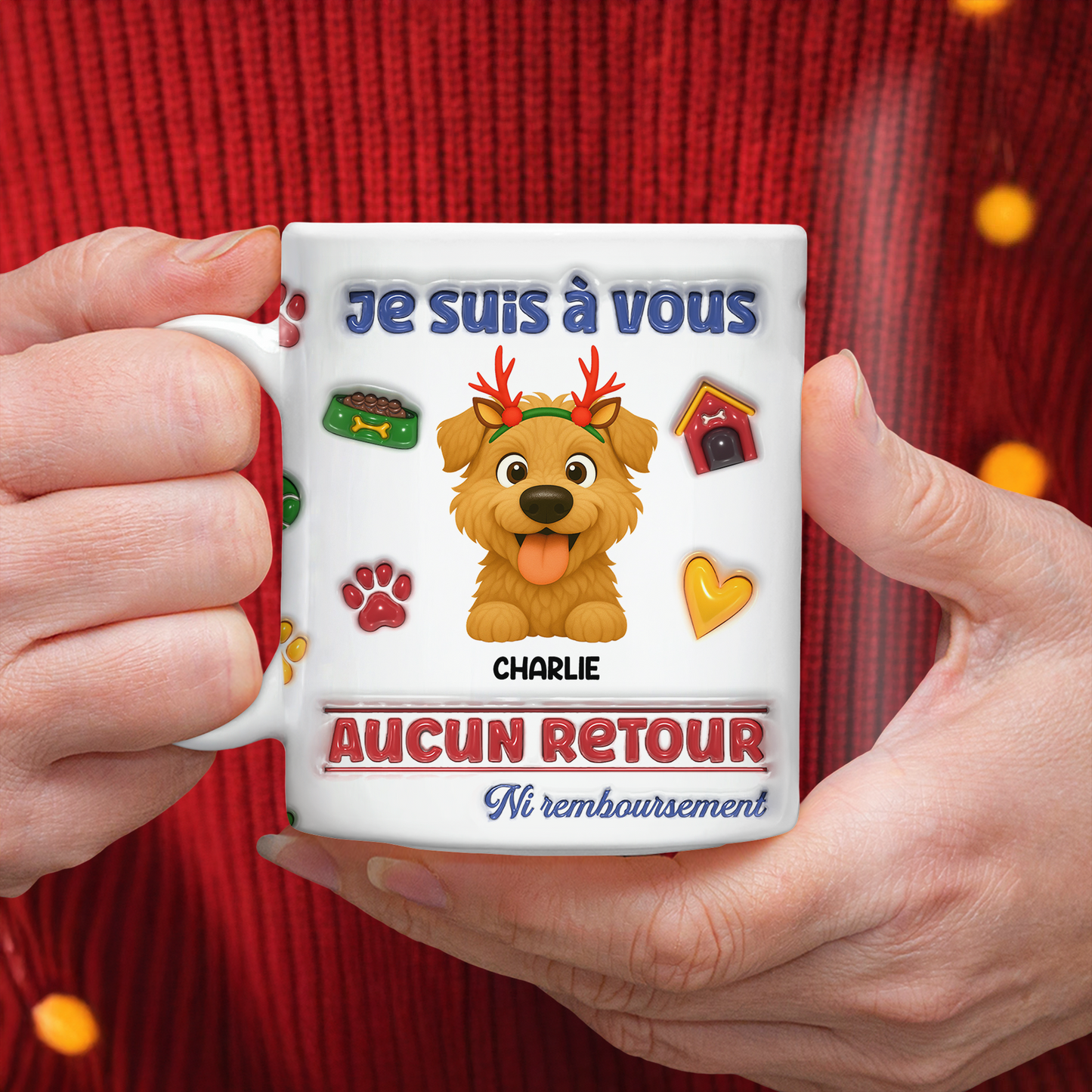 Je Suis À Vous   - Mug Personnalisé 3D Gonflé Effet