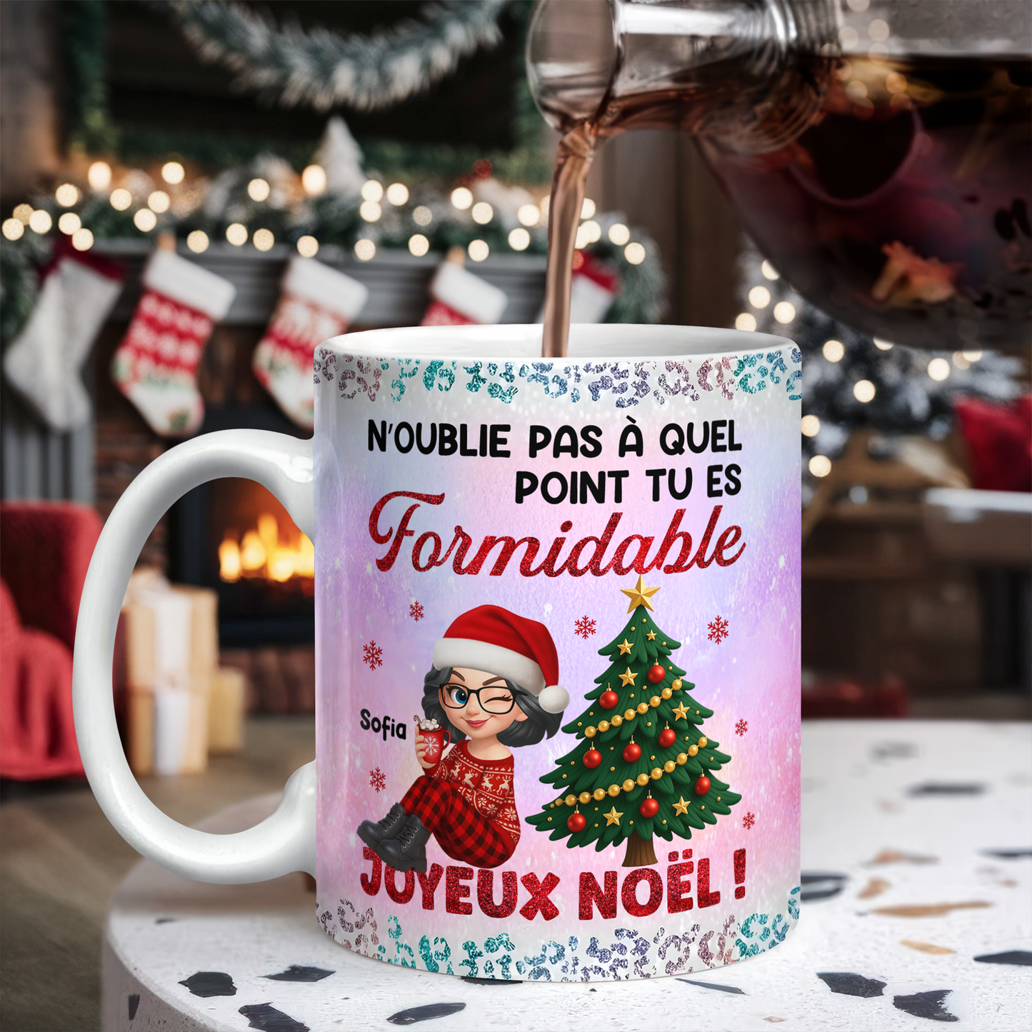 Joyeux Noël !  - Mug Personnalisé 3D Gonflé Effet
