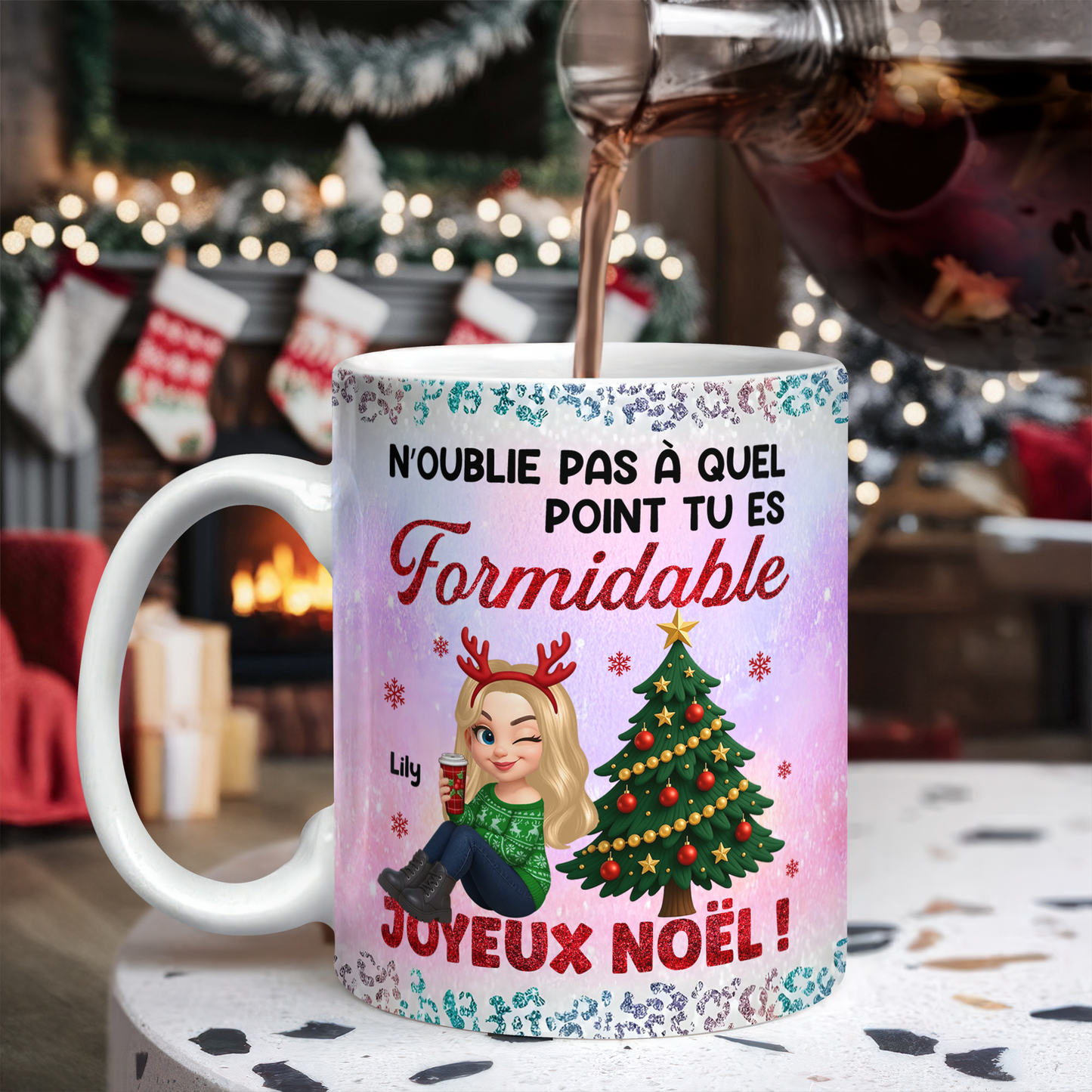 Joyeux Noël !  - Mug Personnalisé 3D Gonflé Effet